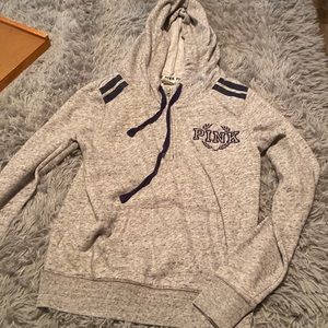 Gray quarter zip hoodie from pink size XS